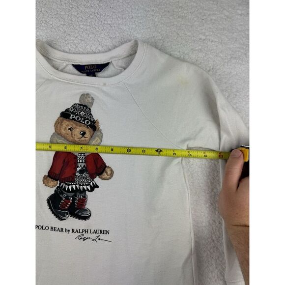 Polo Ralph Lauren Polo Bear Sweater Dress Girls Sz Small White Read - Picture 3 of 8
